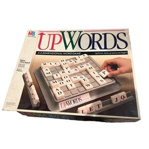 Vtg‎ Upwords Milton Bradley 3D Word Game 1988 Complete Family